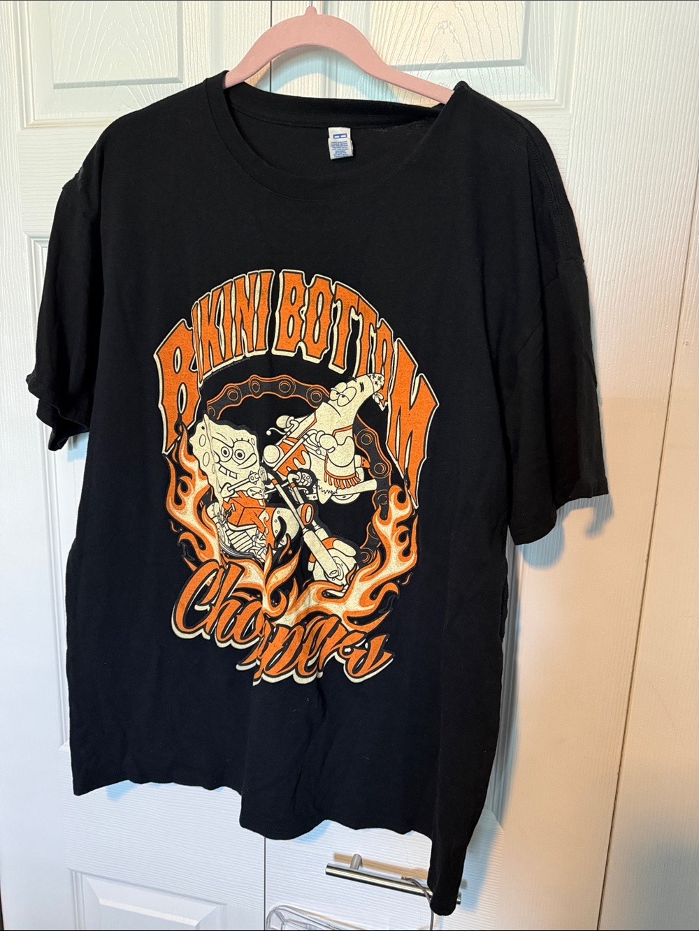 Bikini Bottom Choppers Graphic Tee - Black with Orange & Cream